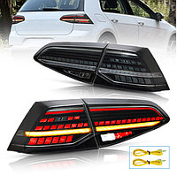 Задние фонари на Volkswagen Golf (2012-17) VII дизайн GTI 7.5 (Дымчатый цвет)