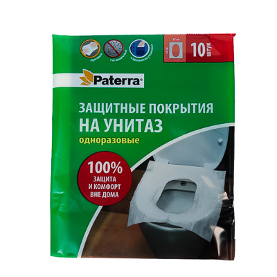 Защитные покрытия на унитаз Paterra, 10шт