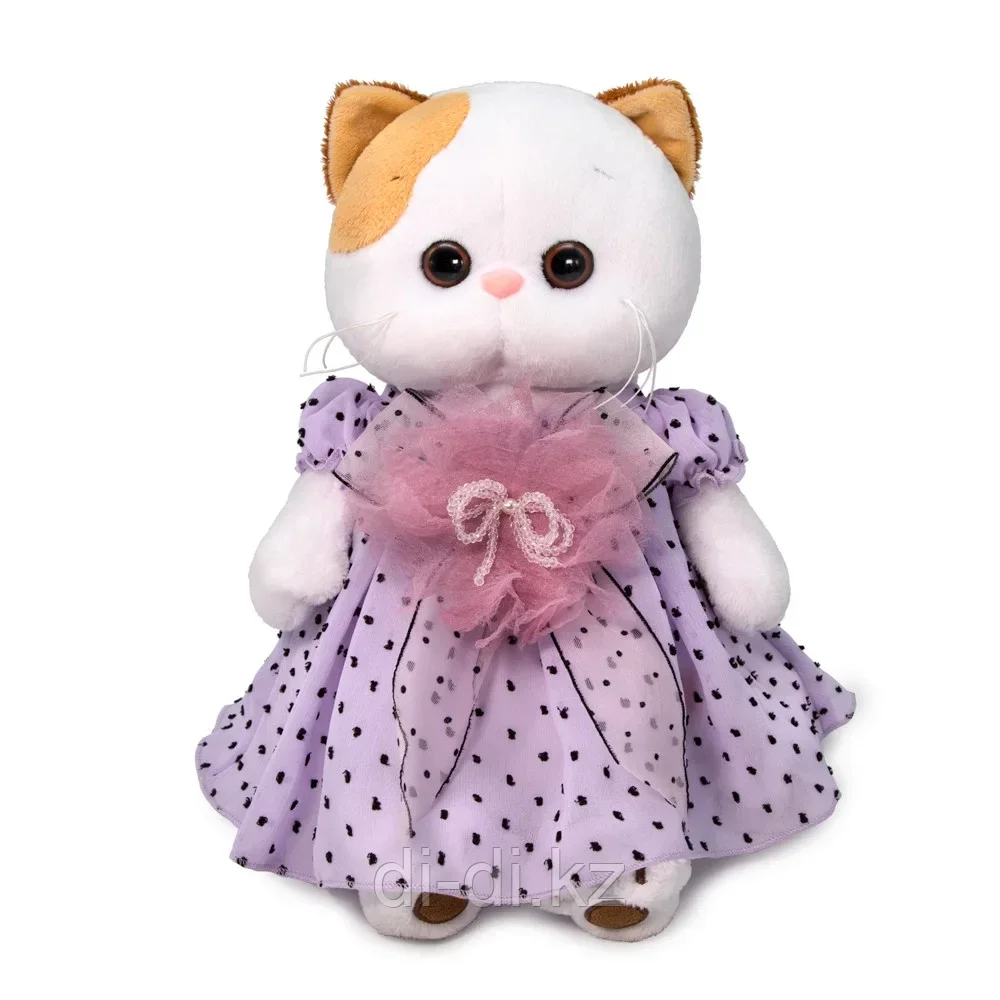 Кошечка Ли-Ли в платье брелок в нежно-сиреневом платье LK24-056