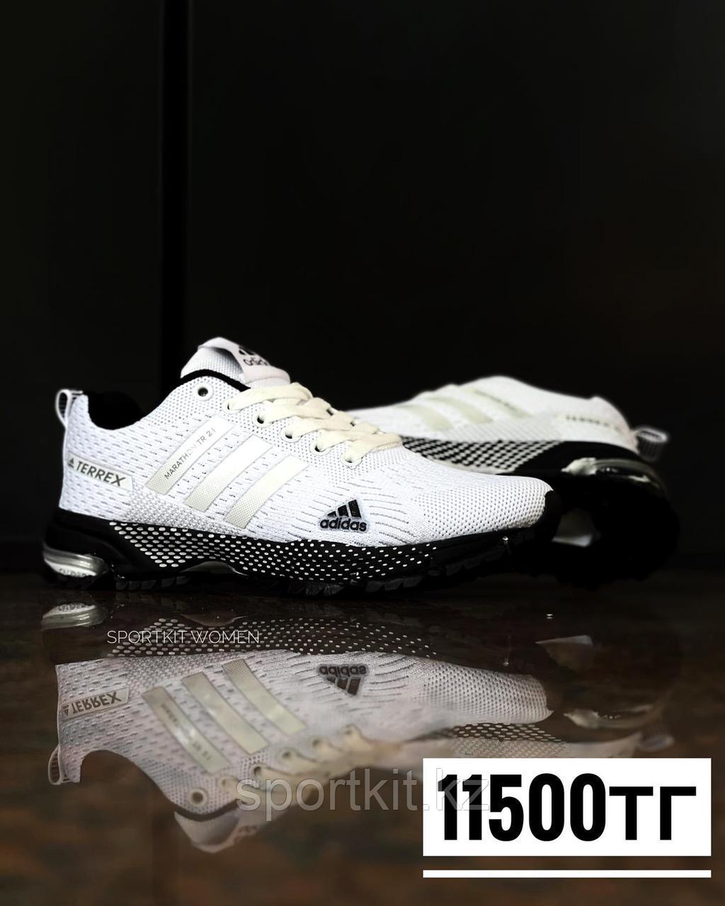 Крос Adidas Marathon бел чер 2536-1 жен