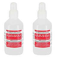 Аммиак (нашатырный спирт) раствор водный 10 % дезинфицирующий, 100 мл флакон, 2 шт.