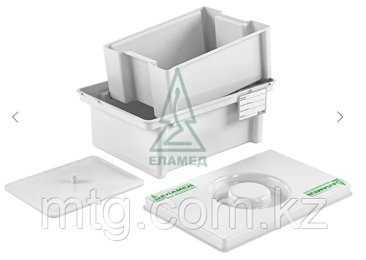 Емкость-контейнер полимерный для дезинфекции и предстерилизационной обработки медицинских изделий ЕДПО-5-01 - фото 1 - id-p101069702