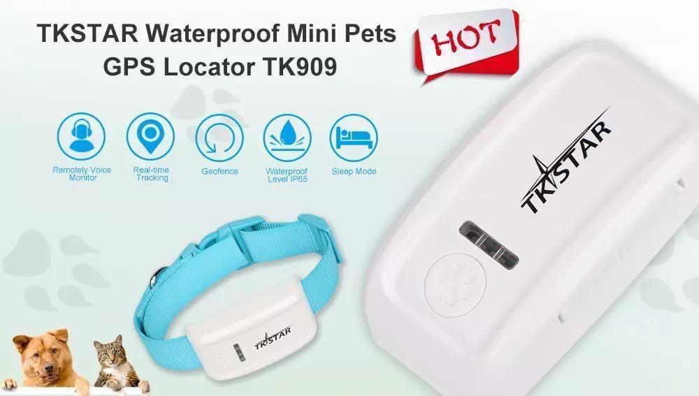 Оригинальный GPS-трекер TKSTAR TK909, локатор в режиме реального времени для кошек и собак, животное с - фото 1 - id-p101080043