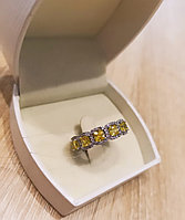 Кольцо с цитрином / 18 размер ( пр. Абая 141 )