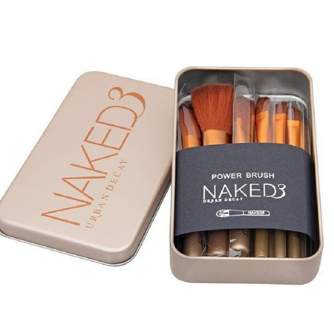 NAKED / Набор кистей NAKED3 для макияжа 12 предметов в футляре