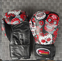 Боксерские перчатки Twins Special  ( натуральная кожа )  цвет черный