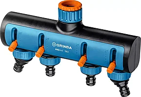 GRINDA PROLine TS-4, 3/4"-1", распределитель четырехканальный, поливочный, с внутренней резьбой