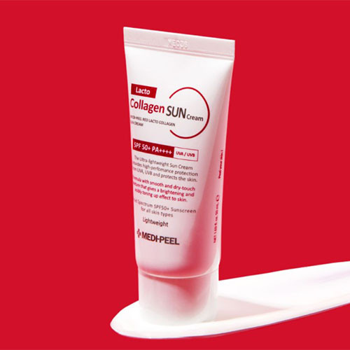 Солнцезащитный крем с коллагеном для жирной кожи Medi-Peel Red Lacto Collagen Sun Cream SPF50+ PA++++