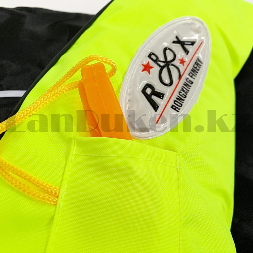 Спасательный жилет со свистком водонепроницаемый взрослый R and X зеленый - фото 3 - id-p101103114