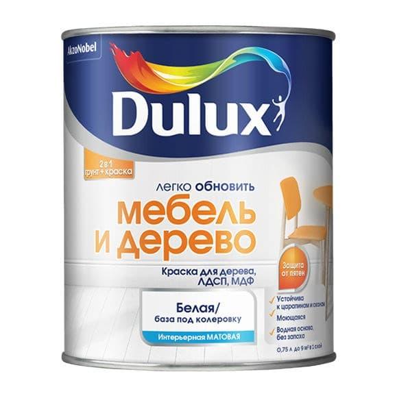 Краска Dulux / Мебель и Дерево мат BW / 2л / COL - фото 1 - id-p101103219