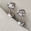 Золотые серьги с бриллиантами 0.24Ct VS1/M, EX-Cut, фото 7