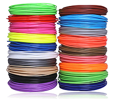 Пластик для 3D ручки PLA (набор 20 цветов) диаметр 1.75 мм