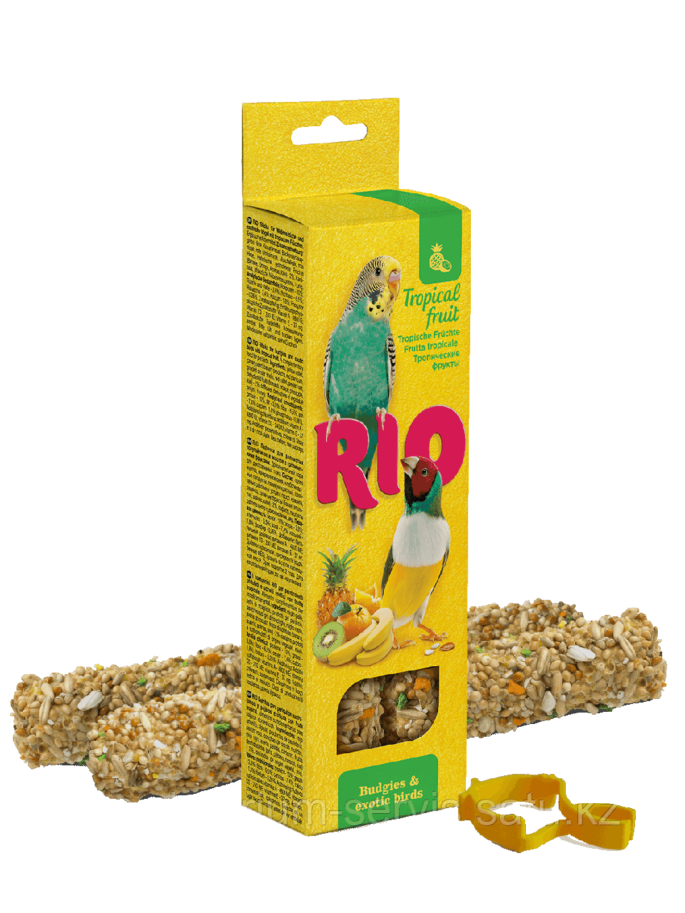 Rio Палочки для волнистых попугайчиков и экзотов с тропическими фруктами,коробка, 2х40г