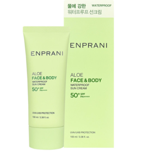 Enprani Aloe Face&Body Waterproof Sun Cream SPF50+,PA++++ Водостойкий солнцезащитный крем для лица и тела с ал
