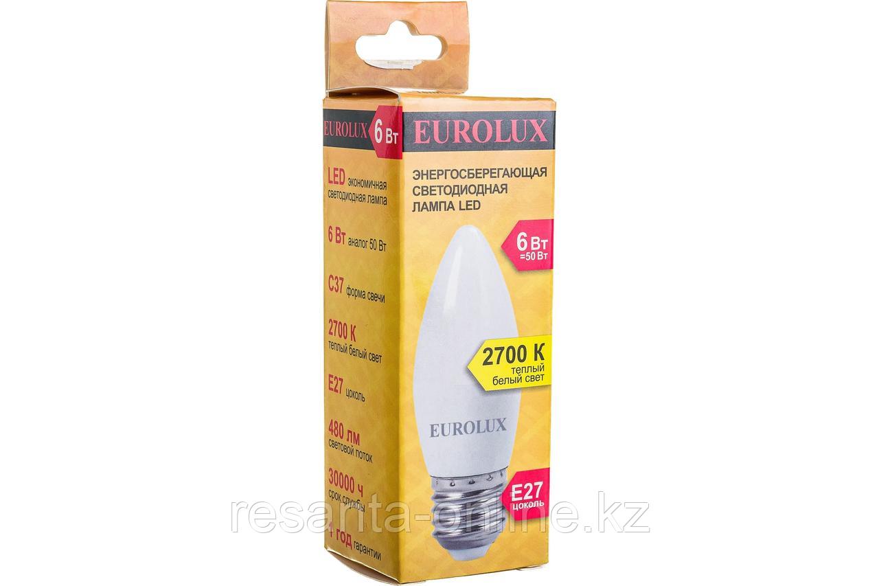 Лампа светодиодная EUROLUX LL-E-C37-6W-230-2,7K-E27 - фото 6 - id-p74980460