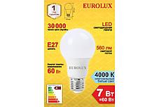 Лампа светодиодная EUROLUX LL-E-A60-7W-230-4K-E27, фото 3