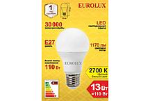 Лампа светодиодная EUROLUX LL-E-A60-13W-230-2,7K-E27, фото 2