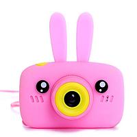 Детский фотоаппарат цифровой 20 mp с Ушками. Розовый Встроенная память ШЫМКЕНТ