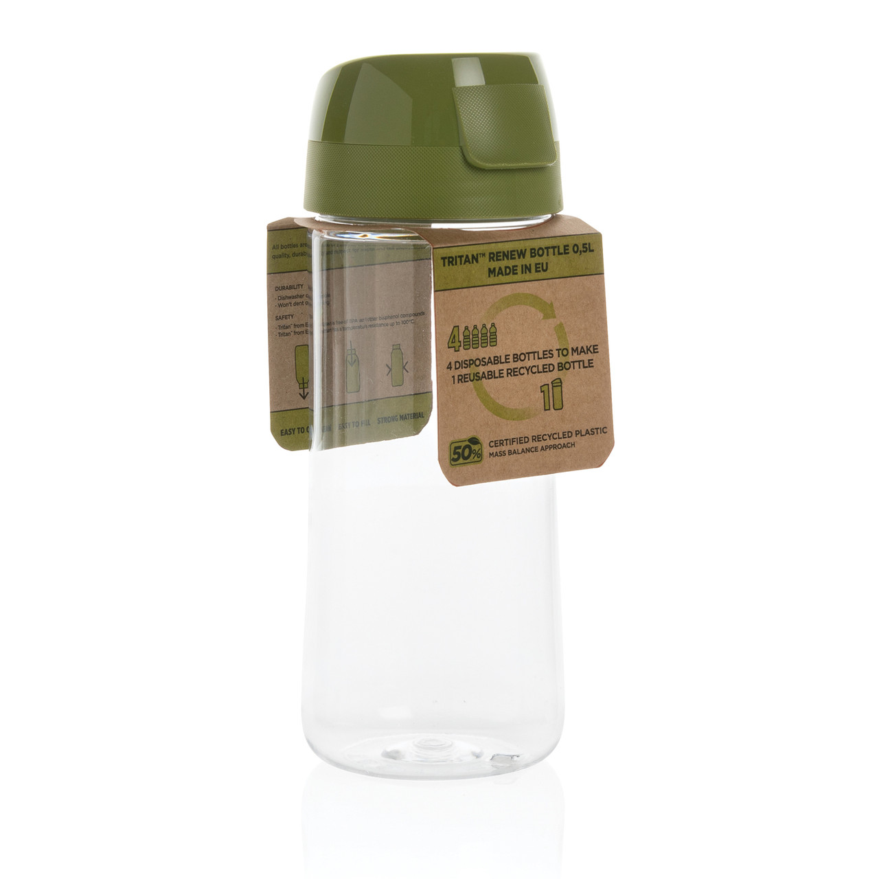 Бутылка Tritan Renew, 0,5 л, зеленый; прозрачный, , высота 20 см., диаметр 7 см., P433.467 - фото 10 - id-p101109022