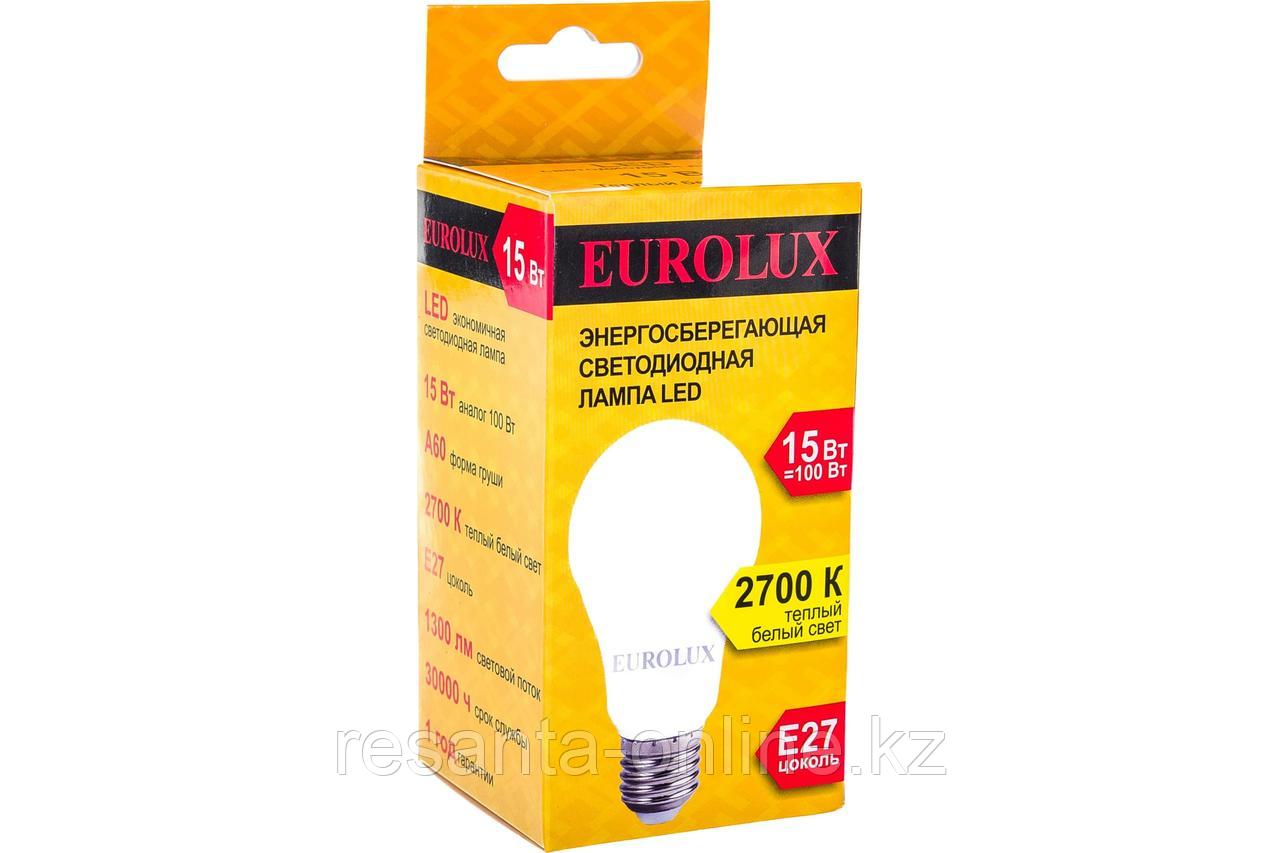 Лампа светодиодная EUROLUX LL-E-A60-15W-230-2.7K-E27 - фото 3 - id-p74980647