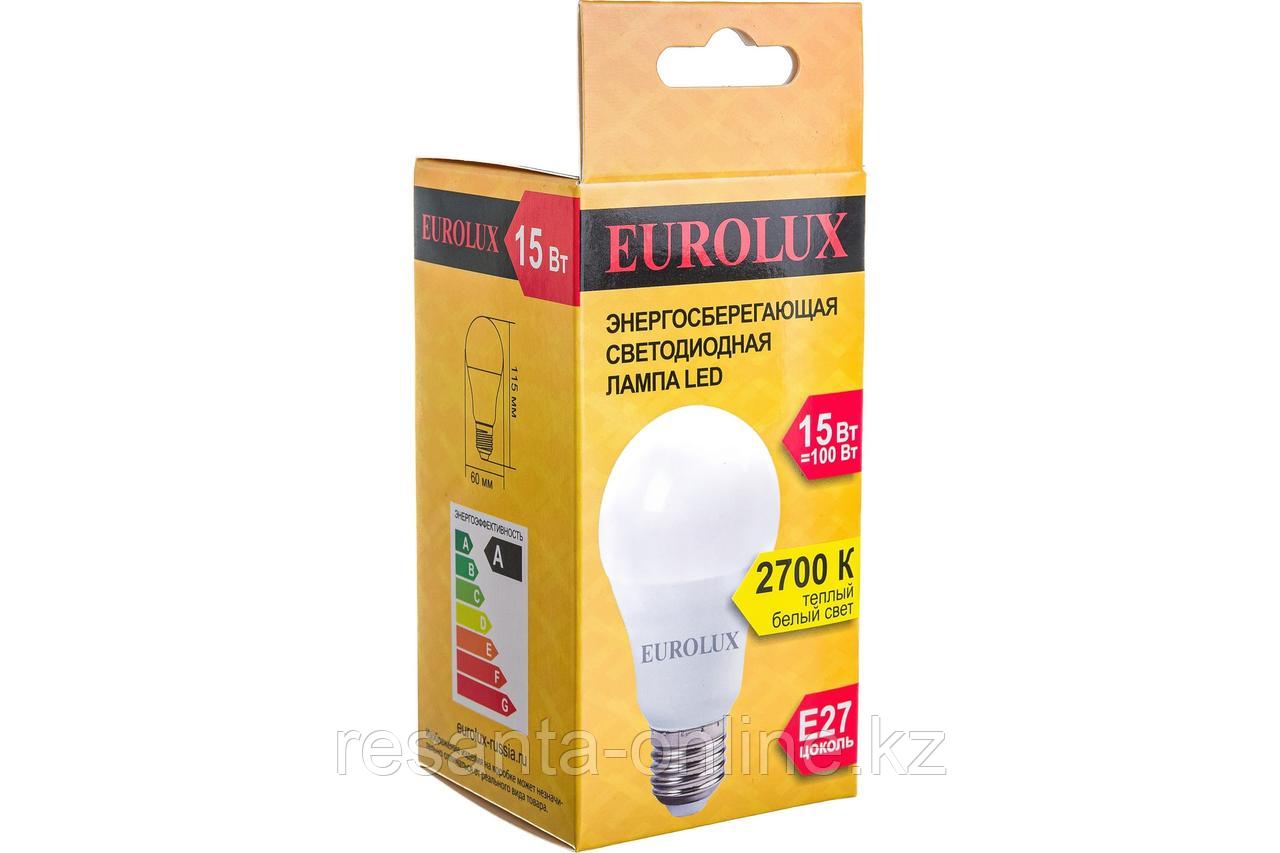 Лампа светодиодная EUROLUX LL-E-A60-15W-230-2.7K-E27 - фото 2 - id-p74980647