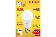 Лампа светодиодная EUROLUX LL-E-A60-15W-230-2.7K-E27, фото 3