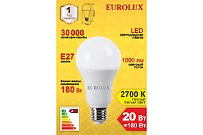 Лампа светодиодная EUROLUX LL-E-A60-20W-230-2.7K-E27, фото 3