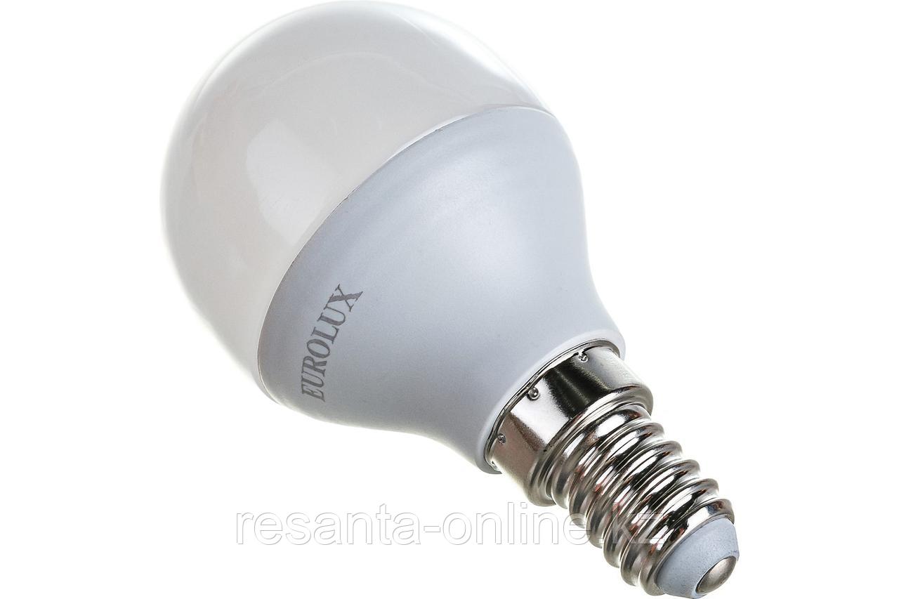 Светодиодная лампа Eurolux LL-E-G45-7W-230-4K-E14/шар, 7Вт, нейтральный, Е14