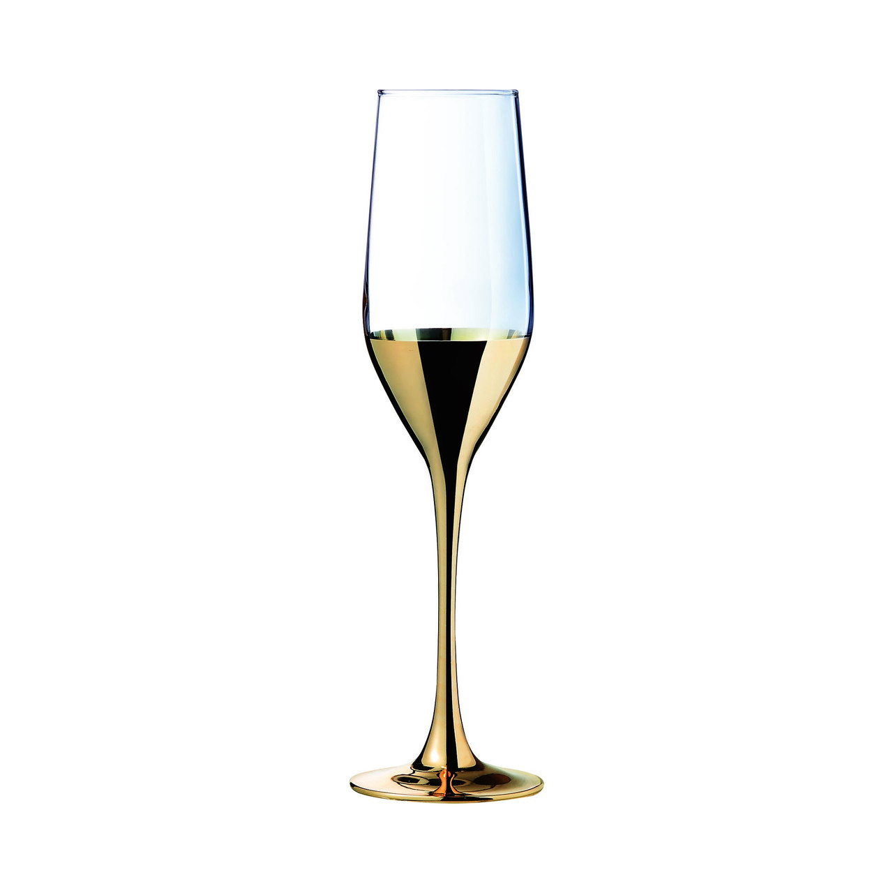Набор бокалов для шампанского 160 мл Luminarc Electric Gold 4 шт. (P9301) - фото 1 - id-p101109538