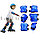 Набор спортивной защиты Sports series 0011 синий, фото 2