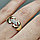 Золотое кольцо с бриллиантами 0.073Сt VS1/G, VG - Cut, фото 4