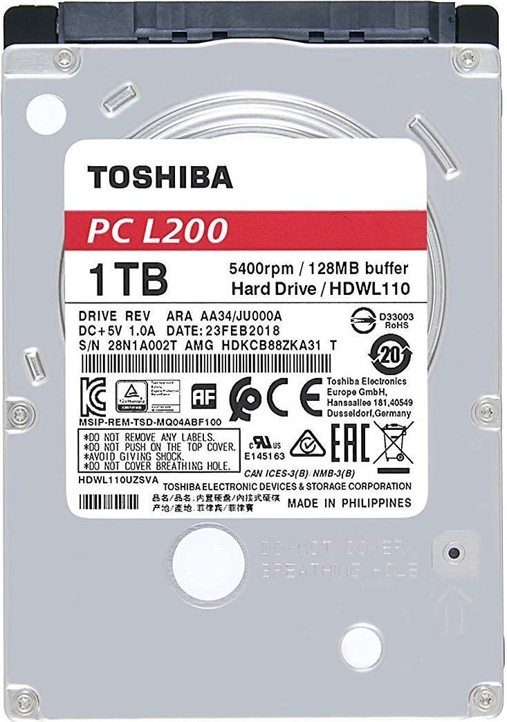 Жесткий диск для ноутбука 1Tb TOSHIBA HDWL110UZSVA