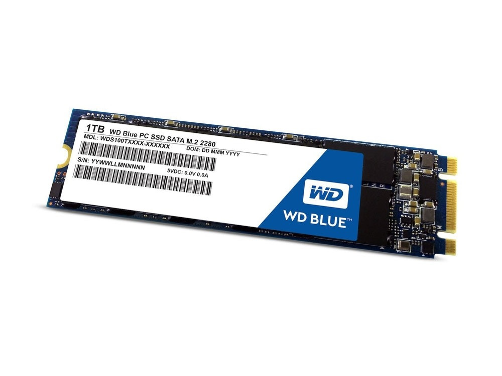 Твердотельный накопитель 1000GB SSD WD BLUE M.2 2280 WDS100T2B0B