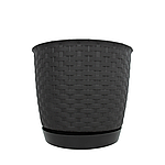 Горшок плетенный с поддоном Ratolla Round DRLO165 | Prosperplast, фото 2