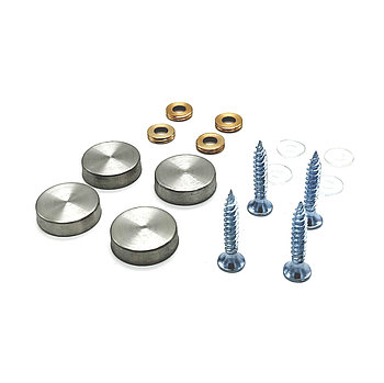 Шуруп в комплекте с декоративным колпачком 18мм нерж 4шт