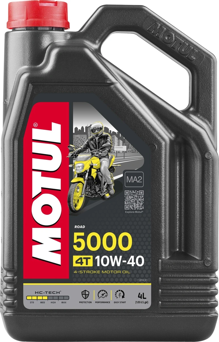 Моторное масло для 4-х тактных мотоциклов MOTUL 5000 4T 10W40 4L