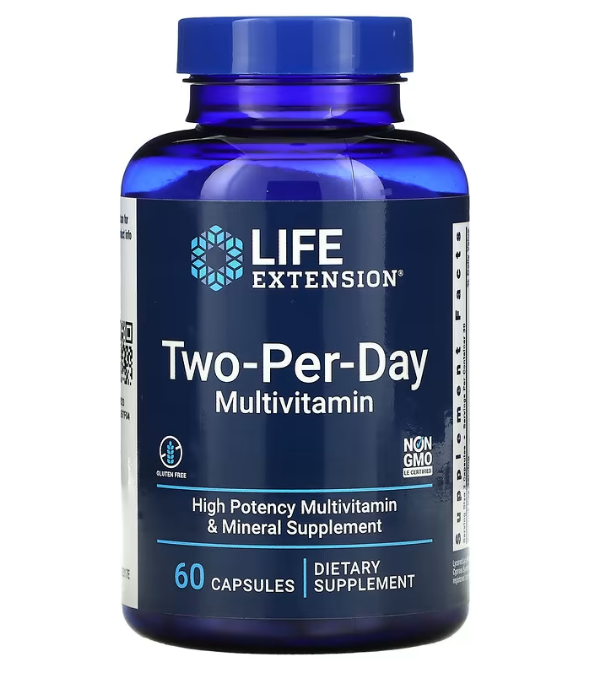 Life Extension, мультивитамины для приема два раза в день, 60 капсул - фото 1 - id-p101120097
