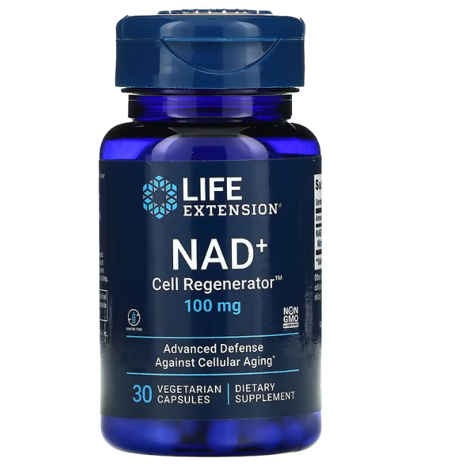 Life Extension, регенератор НАД и клеток, 100 мг, 30 вегетарианских капсул - фото 1 - id-p101120161
