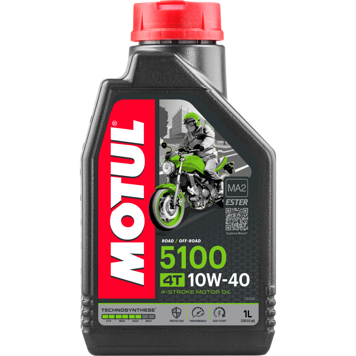 Моторное масло для 4-х тактных мотоциклов MOTUL 5100 10W-40 4T 1L