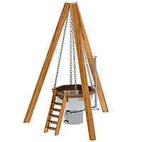 Банный чан (AISI 304), 4-7 человек на бревнах с печью