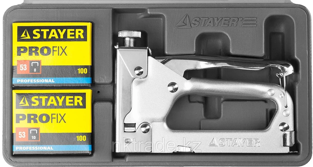 STAYER Pro 53 степлер для скоб усиленный, тип 53, в кейсе - фото 6 - id-p98547420