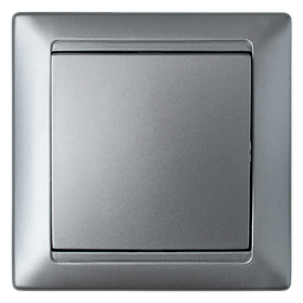 Выключатель 1-клавишный скрытой установки, серия СТИЛЬ, С110-801 серебро