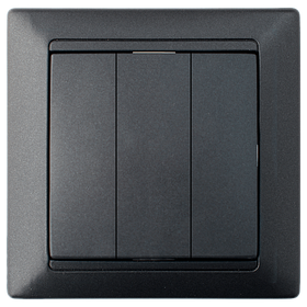 Выключатель 3-клавишный скрытой установки, серия СТИЛЬ, С0510-805 графит