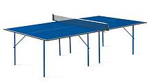 Теннисный стол для помещений Start line Hobby-2 Indoor с колёсами (Синий)