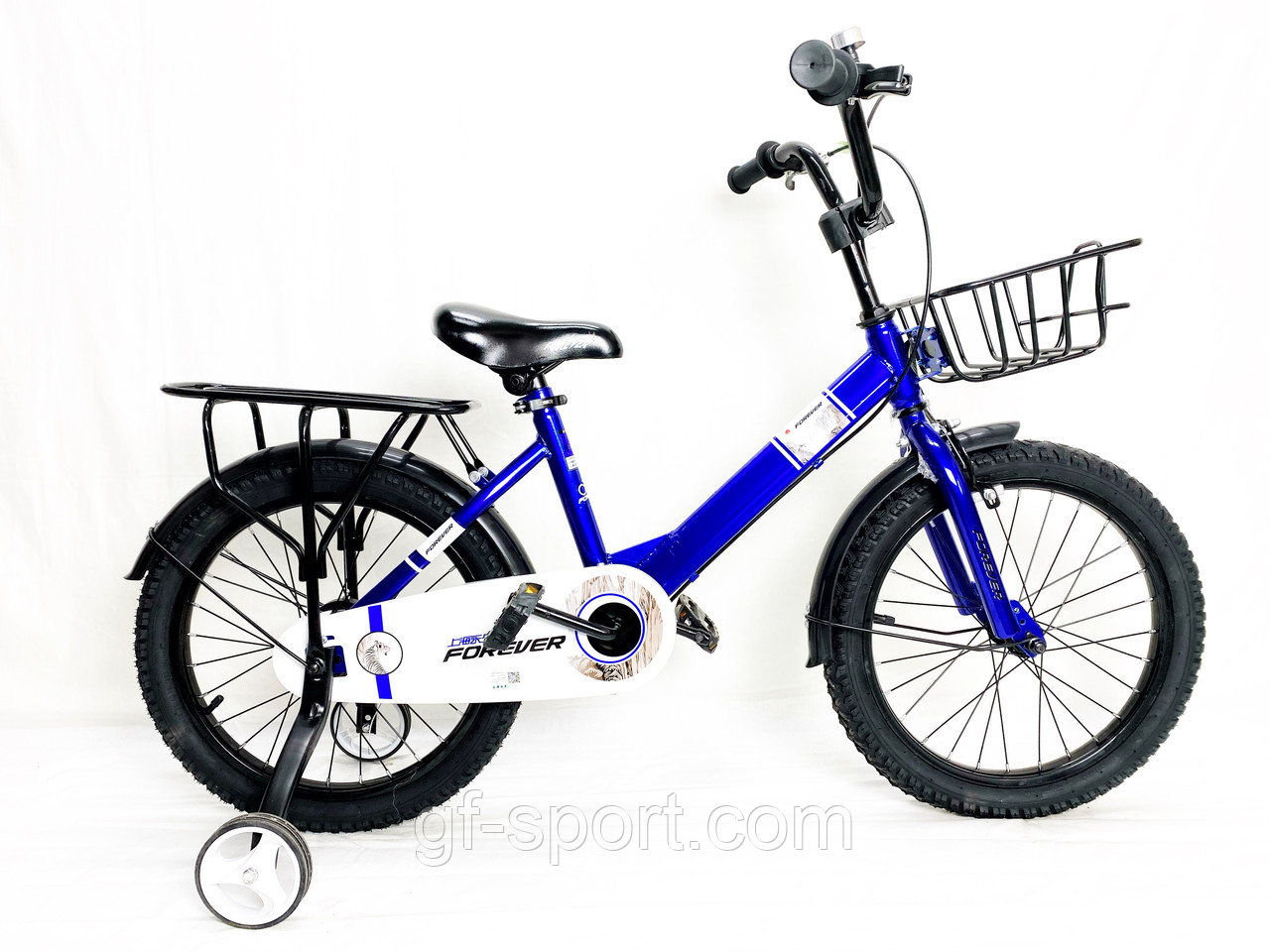 Велосипед Forever синий оригинал детский с холостым ходом 18 размер (547-18)