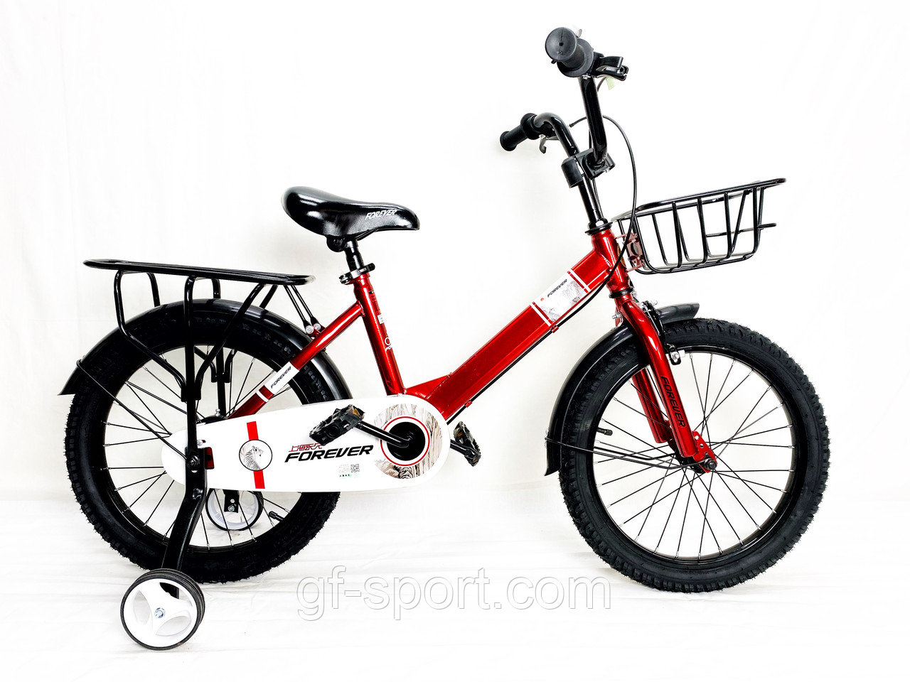 Велосипед Forever красный оригинал детский с холостым ходом 18 размер (547-18)