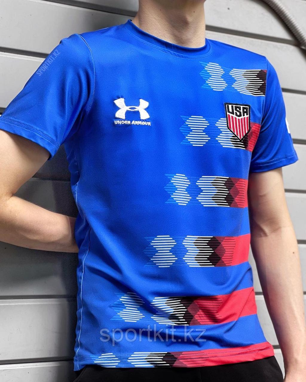 Трен футболка USA UA син разноц 2450-3 - фото 2 - id-p101135088