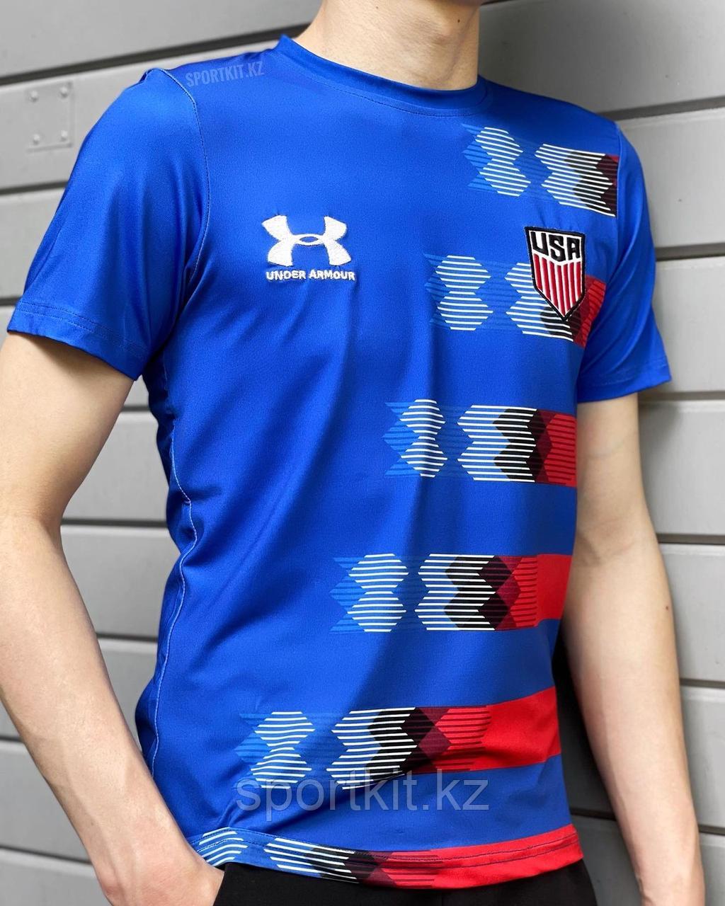 Трен футболка USA UA син разноц 2450-3 - фото 3 - id-p101135088