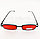 Солнцезащитные очки с красными стеклами UV 400 Alberto Casiano прямоугольные черные, фото 3