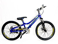 Велосипед Forever на дисковых тормозах синий оригинал детский с холостым ходом 22 размер (550-22)